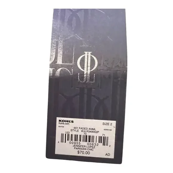 NWT Jennifer Lopez Parisian Chic Leopard Sheath Dress Black/White Women 2 Formal - Picture 6 of 8